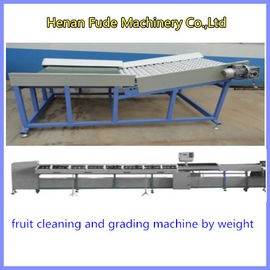 apple grading machine, Fruit Cleaning and Grading Production Line, peach weight sizer