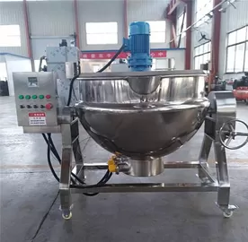 Sugar boiler with mixer, sugar boiling machine, sugar melting pot
